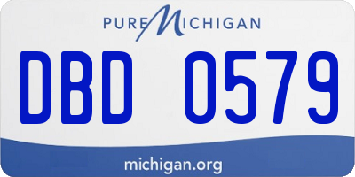 MI license plate DBD0579