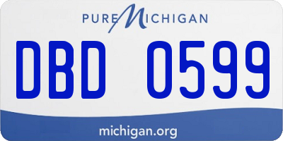 MI license plate DBD0599