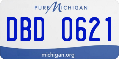MI license plate DBD0621