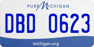 MI license plate DBD0623