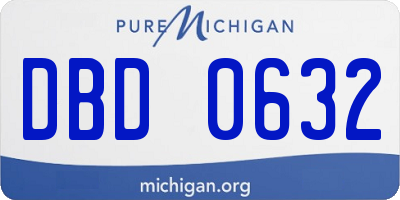 MI license plate DBD0632