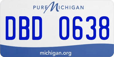MI license plate DBD0638
