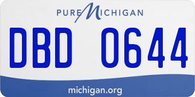 MI license plate DBD0644
