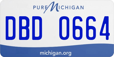 MI license plate DBD0664