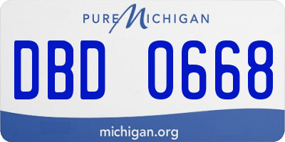 MI license plate DBD0668