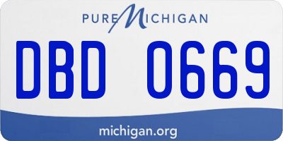 MI license plate DBD0669