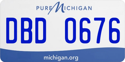MI license plate DBD0676