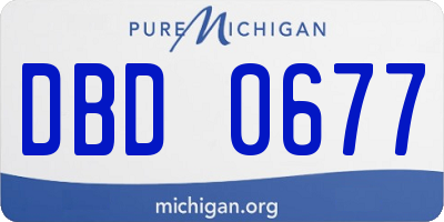 MI license plate DBD0677