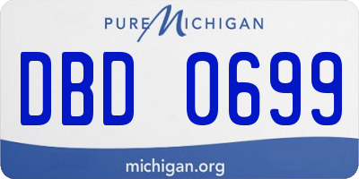 MI license plate DBD0699