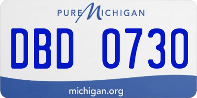 MI license plate DBD0730
