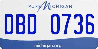 MI license plate DBD0736