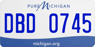 MI license plate DBD0745