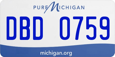 MI license plate DBD0759