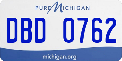 MI license plate DBD0762