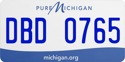 MI license plate DBD0765