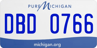 MI license plate DBD0766