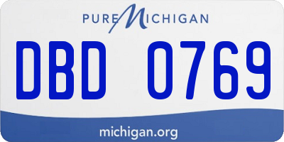 MI license plate DBD0769