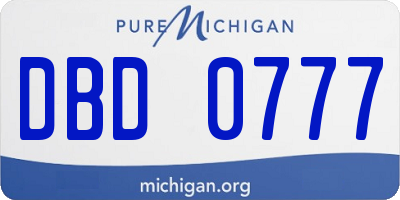 MI license plate DBD0777