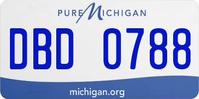 MI license plate DBD0788