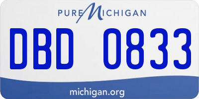 MI license plate DBD0833