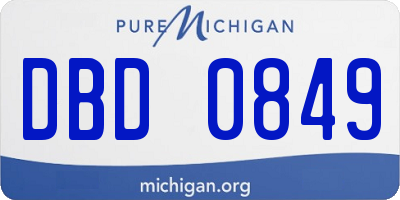MI license plate DBD0849