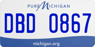 MI license plate DBD0867