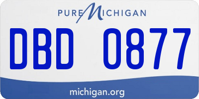MI license plate DBD0877
