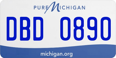 MI license plate DBD0890