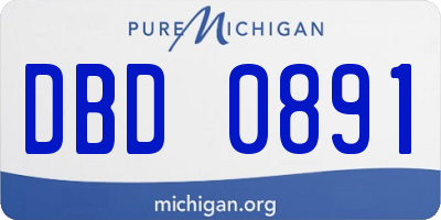 MI license plate DBD0891
