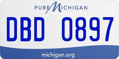 MI license plate DBD0897