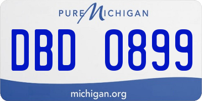MI license plate DBD0899