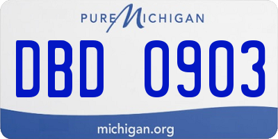 MI license plate DBD0903