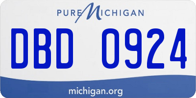 MI license plate DBD0924