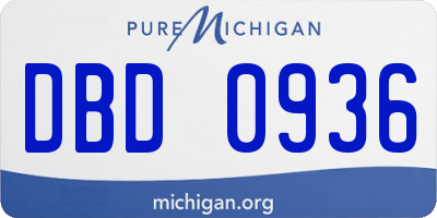 MI license plate DBD0936