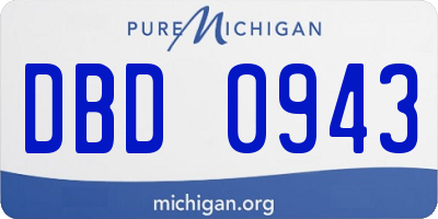 MI license plate DBD0943