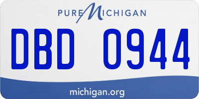 MI license plate DBD0944