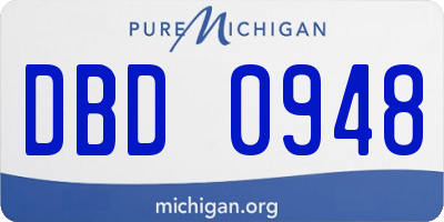 MI license plate DBD0948
