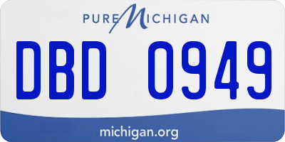 MI license plate DBD0949