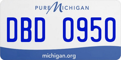 MI license plate DBD0950