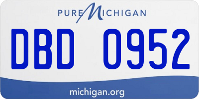 MI license plate DBD0952