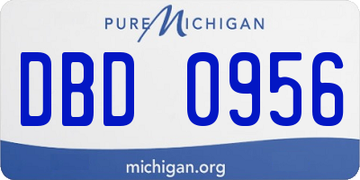 MI license plate DBD0956