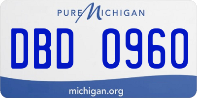 MI license plate DBD0960