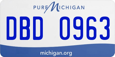 MI license plate DBD0963