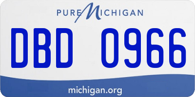 MI license plate DBD0966