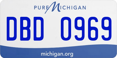 MI license plate DBD0969