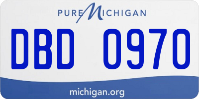MI license plate DBD0970
