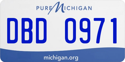 MI license plate DBD0971