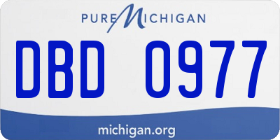 MI license plate DBD0977