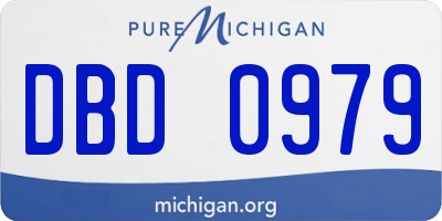 MI license plate DBD0979
