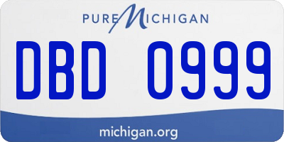 MI license plate DBD0999